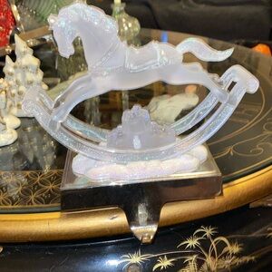 Bx47 Clear Stocking Holder Hanger Christmas Xmas Holiday Gifts Decor